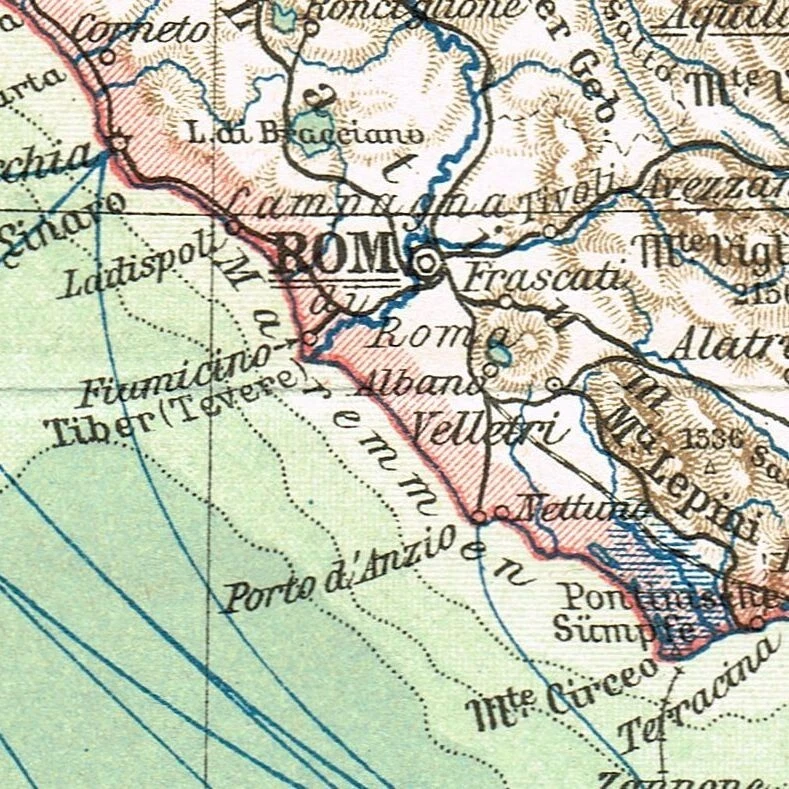 ITALY printed  1912  Vintage  Kingdom of Italy Regno  d'Italia  Original Map - Image 3 of 4