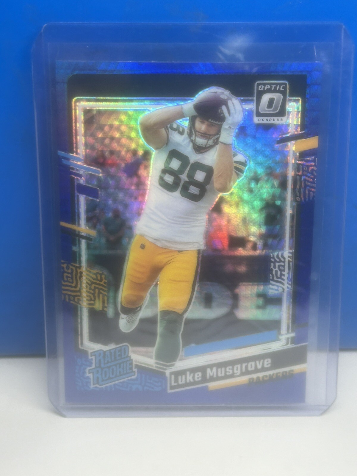 2023 Panini Donruss Optic - Rated Rookie Blue Hyper Prizm #241 Luke Musgrave