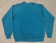 Vintage 90s Medium Tultex Blue Blank Crewneck Sweatshirt Made In USA 50/50
