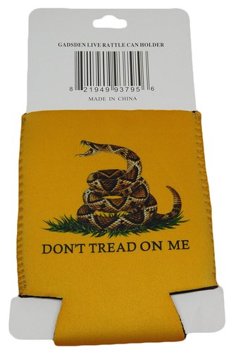 Gadsden Don't Tread On Me Live Rattlesnake Collapsible Insulated Can Jacket - Picture 3 of 3