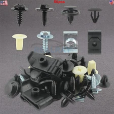 50Pcs Engine Splash Shield Fender Bumper Screw Clips Rivet Fastener For Toyota