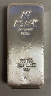 100 oz Asahi .999 Fine Silver Bar | eBay