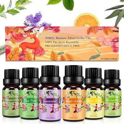 Ätherische Öle Set für Diffuser, 100% Rein Naturrein Essential Oil Aroma Diffus