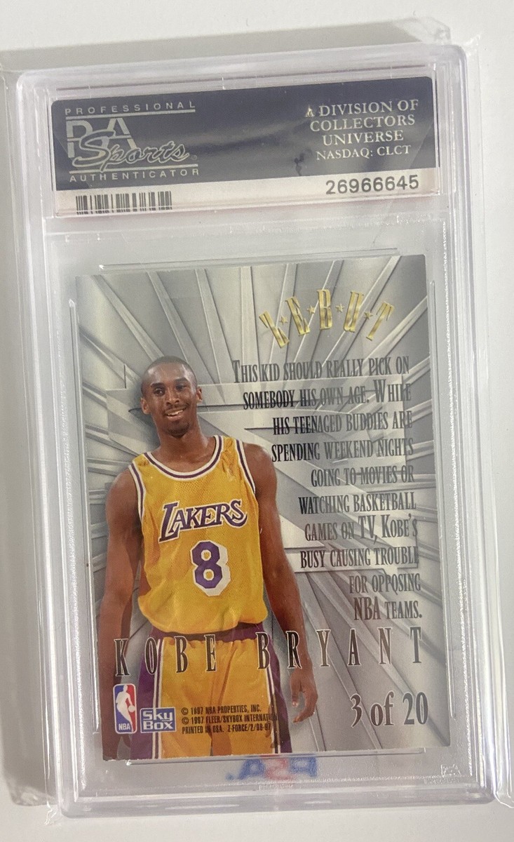 nbaカードkobe bryant 96年skybox zebut