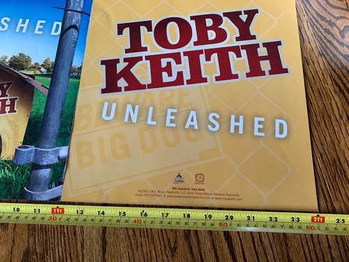 TOBY KEITH 2002 PROMOTIONAL UNLEASHED POSTER 12 x24 - Picture 6 of 11