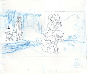 1982 HEIDI'S SONG ORIGINAL ROUGH LAYOUT DRAWING/COPY R. A. Smith Estate COA