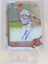 2022 Bowman Chrome Greg Cullen Prospect Auto CPA-GC Baltimore Orioles 1st Bowman