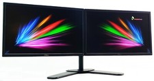 DUAL 2 x 22" HDMI 1680x1050 MONITOR PC HOME OFFICE BUNDLE + NEW STAND  SALE
