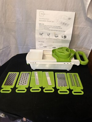 Mainstays Multi-Function Mandolin Slicer Set 10 Pieces Stainless Steel Blades