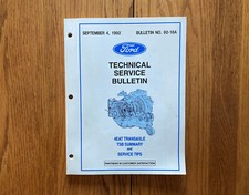 Original 1992 Ford 4eat Transaxle Technical Service Bulletin Service Tips Vgc