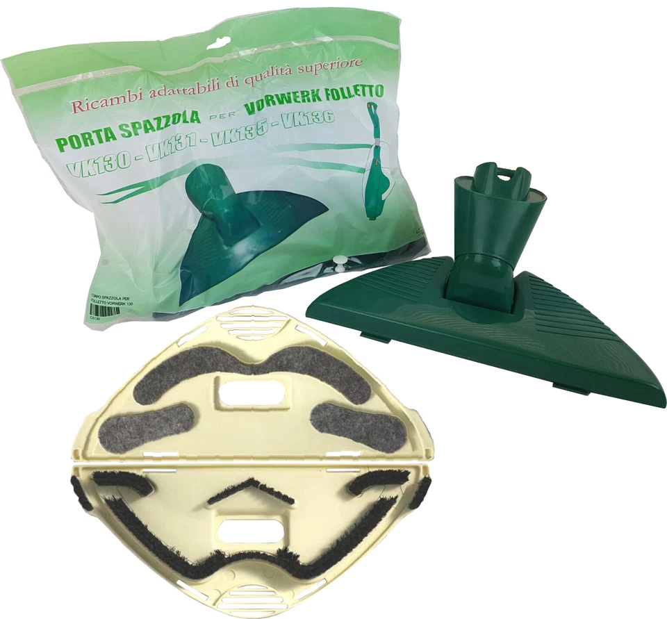 GECASA SRL SPAZZOLA COMPLETA COMBINATA SETOLE FELTRO VORWERK FOLLETTO VK130 131 COMPATIBILE