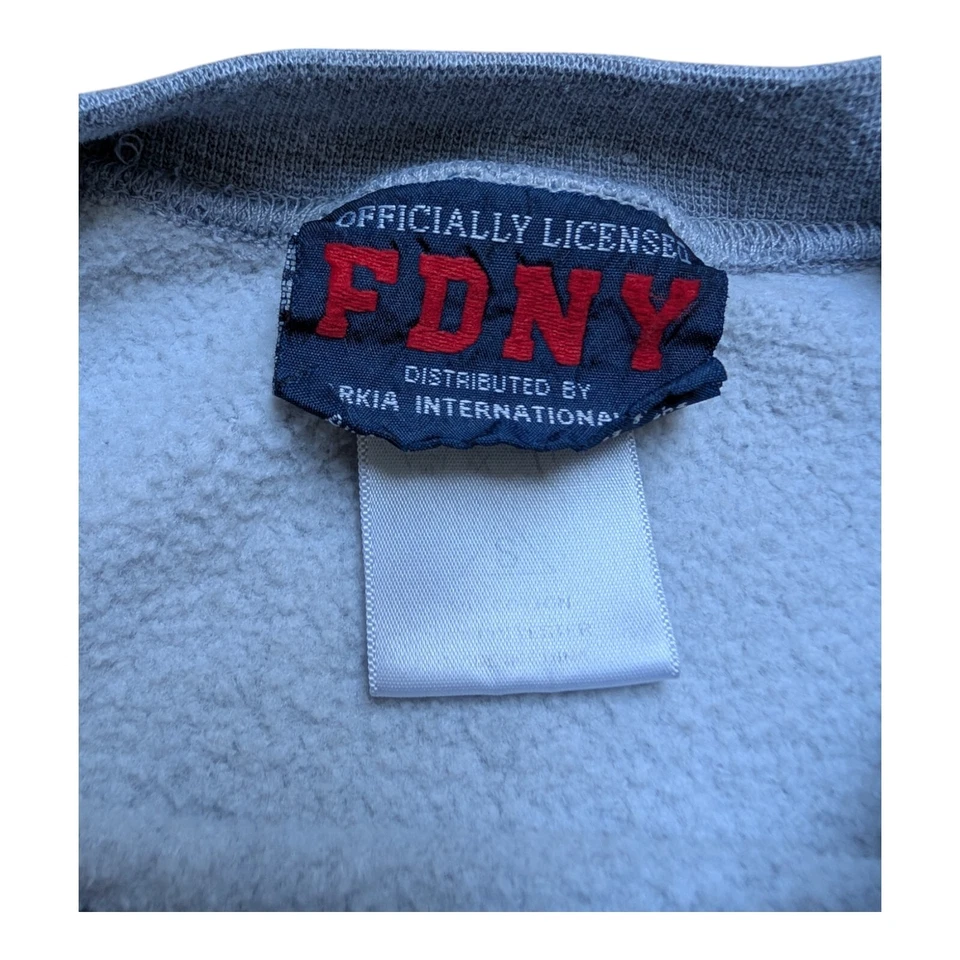 Vintage Official FDNY Logo Jumper GreyFire Department New York  Size- Small - Image 3 of 4