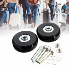 2 Stück Gepäck Koffer Ersatz Räder Achsen OD 50mm Reparatur Mute Gummi Rollen DE