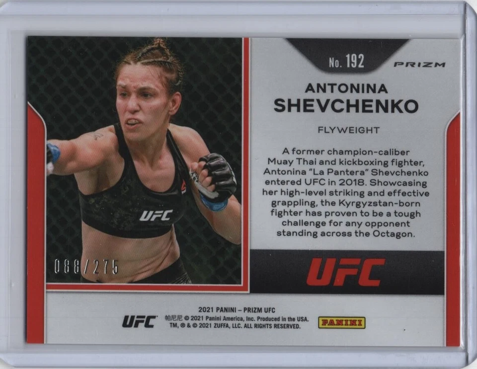 2021 Panini Prizm Red Prizm #192 Antonina Shevchenko 88/275 - Image 2 of 2