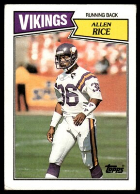 1987 Topps #201 Allen Rice Rookie Minnesota Vikings | eBay