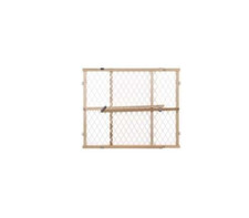 North States Brown 23 in. H X 26-42 in. W Wood Wire Mesh Gate