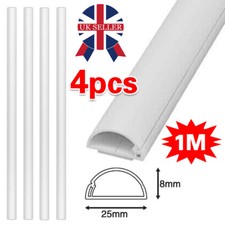 D Line 4 meter Micro+ Cable Trunking Kit , Self-Adhesive Half Round Cable Hiders