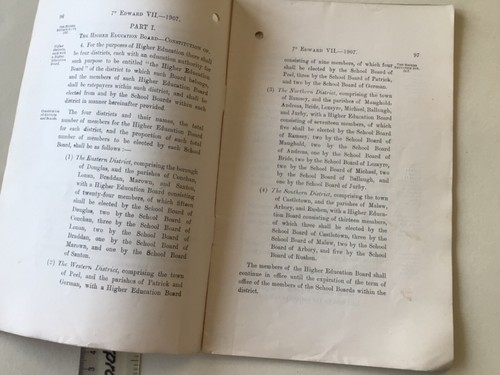 Isle of Man Education act 1907 original A6266 - Picture 3 of 5