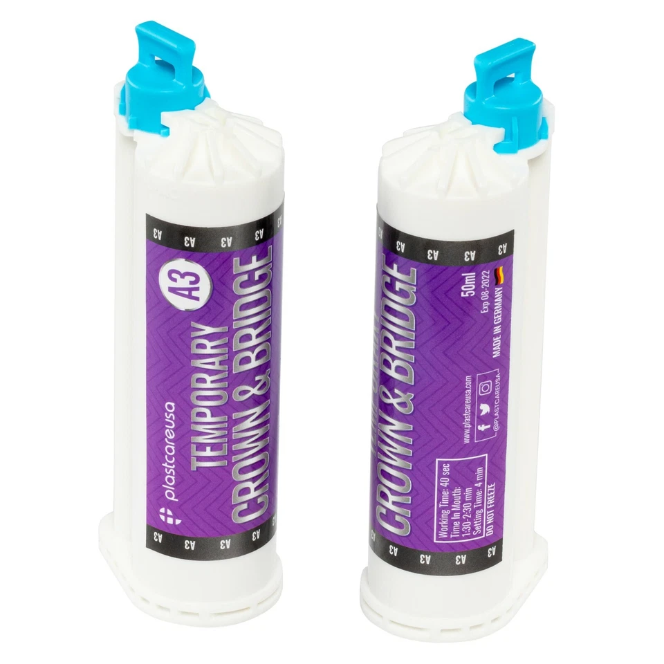 Material temporário da ponte da coroa + 10 pontas de mistura 10:1 todos os tons temperatura C&B 76g - Imagem 4 de 4