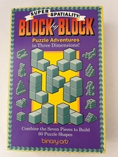 VTG Block by Block 3D Puzzle Game 7 Block Shape  60 Puzzle Cards BRAND NEW 1995