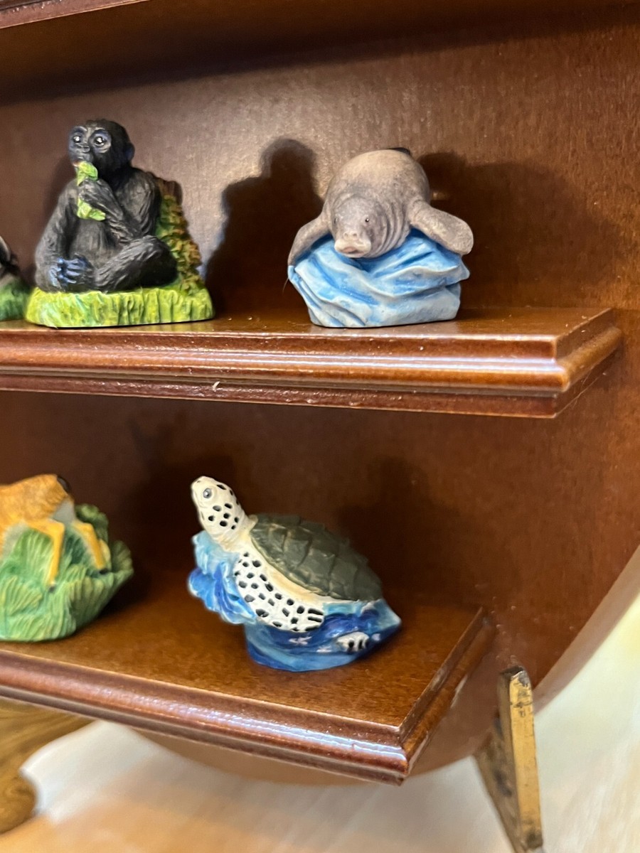 Set of 18 Miniature Lenox Wildlife Figurine Thimbles with WSPA