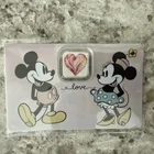 Mickey & Minnie Mouse Love Heart 1 Gram .999 Fine Silver Bar in Card W/COA