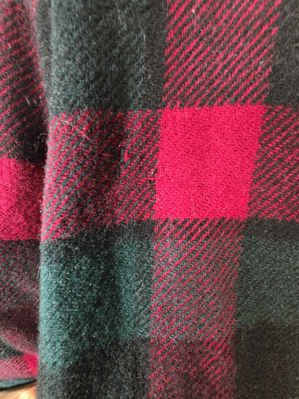 Pendleton 100% Wool Flannel Bomber Jacket Red Bla… - image 9