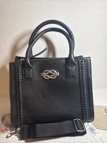Brighton Interlok FLEMMING Black Leather Tote Bag/Crossbody