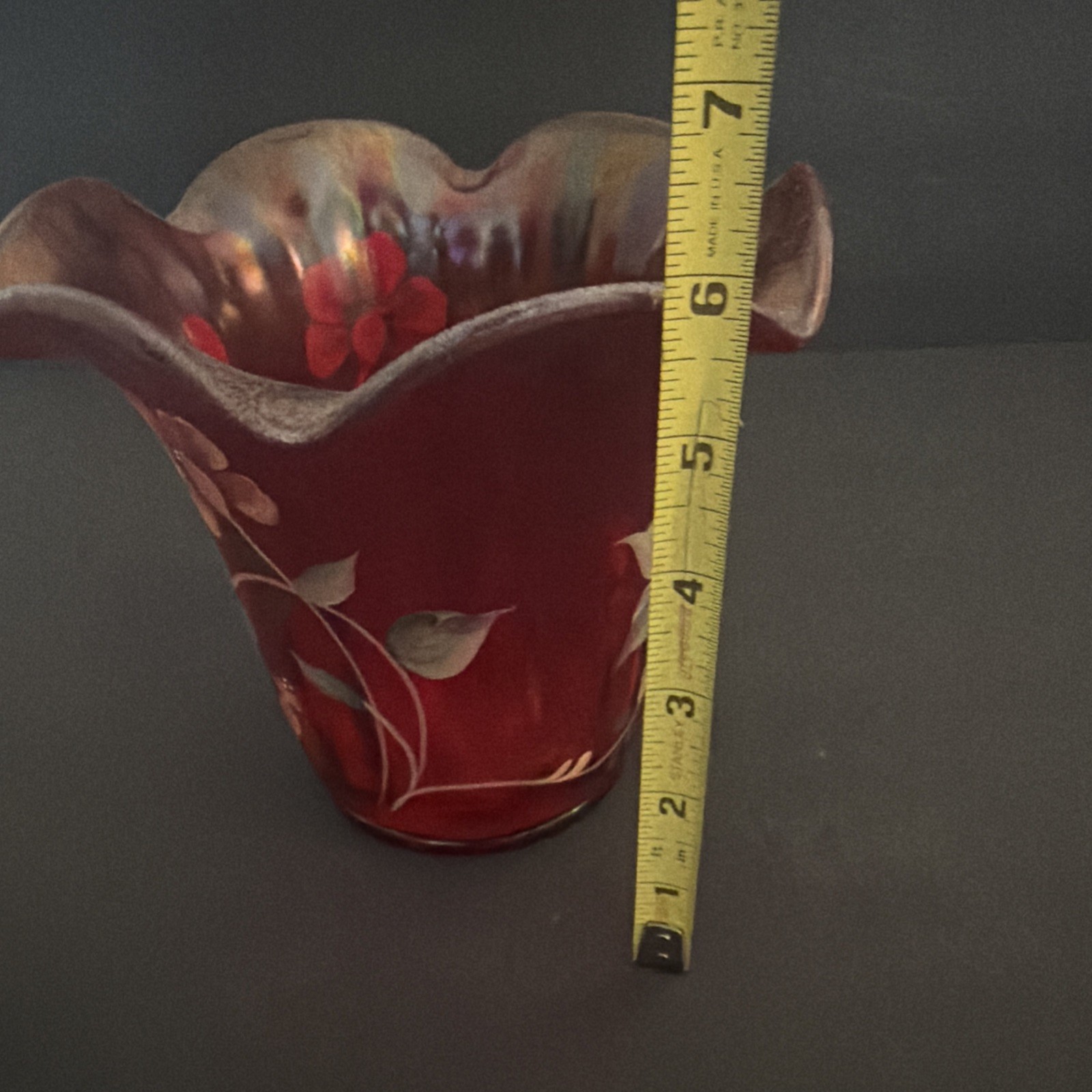 Fenton Glass 100th Anniversary Founders Vase With Base-Hand Painted And ...