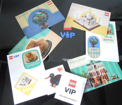 LEGO  VIP Set 1964 Keychain, Lenticular Sticker, 4 Postkarten und 4 Sticker !