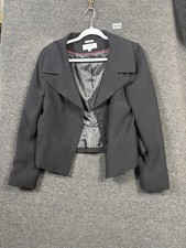 Calvin Klein Blazer Womens 10 Button Front Stretch Lined Career Jacket Workwear