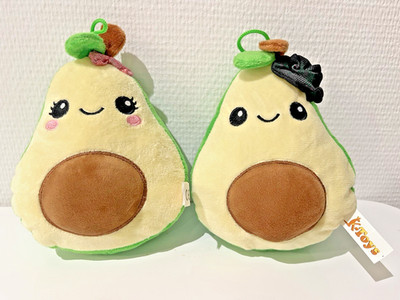 Paar Plüsch Avocado Softplüsch ca. 15 cm - 98231 Frucht Obst Plüschfrucht