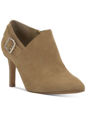 VINCE CAMUTO Womens Beige Buckled Ankle Strap Accent Padded Kreitha Pointed Toe