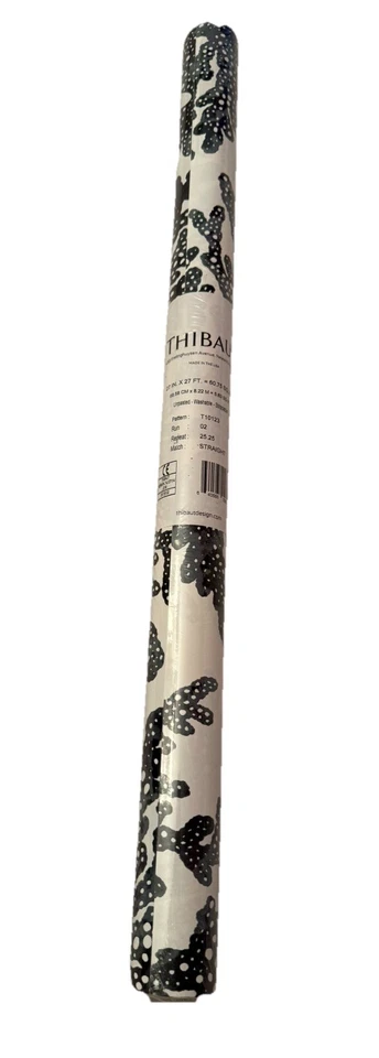 PATRÓN THIBAUT T10123 DOBLE ROLLO \ NUEVO \ DISEÑO MODERNO - NEGRO CORAL Foto 3 de 4