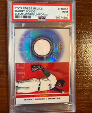2003 FINEST RELICS BARRY BONDS GAME WORN UNIFORM #FRUBB PSA 9