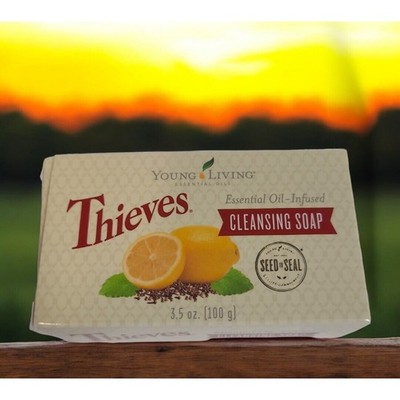Young Living Thieves Essential Oil-Infused Cleansing Soap Bar 3.5 oz New Sealed