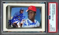 Ken Griffey Jr. & Sr. Signed 1989 Bowman RC 259 PSA 7 Auto GM 10 PSA/DNA