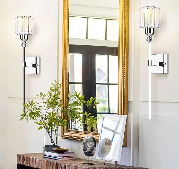 Modern Wall Sconces Lighting Battery Operated Set of 2,No Wiring Rechargeable... - Image 2 of 4