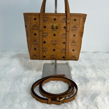 MCM Toni Classic Monogram Print Tote Crossbody Shopping Bag - Very Good #16WNMSA