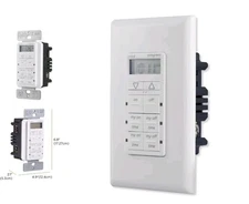 My Touch Smart In Wall Digital Timer & Enerlites 2-Gang 24-Hours White       103
