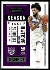 2020-21 Panini Contenders Marvin Bagley III Sacramento Kings #19
