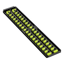 Ernst 8463HV 1/2" Socket Boss Storage Organiser Rail 2-Rail Twist Lock 18" HIVIZ