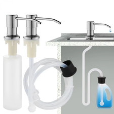 Kitchen Sink Liquid Soap Dispenser Pump Stainless Steel 350ml 500ml Sink Mount