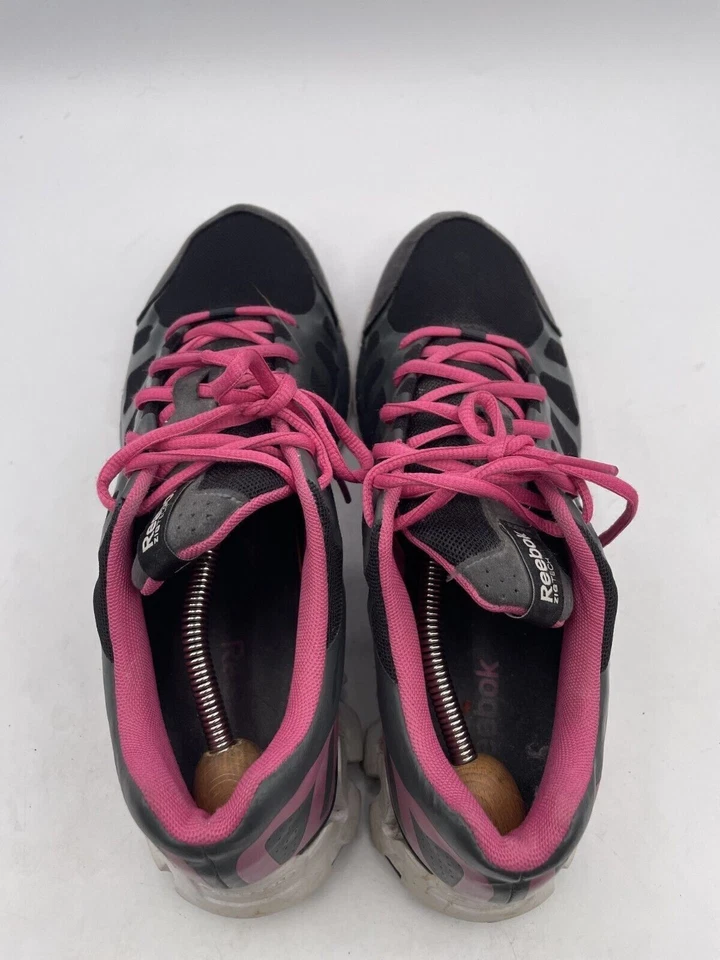 Zapatillas deportivas Reebok Zigtch para mujer talla 9,5 negras de malla con cordones bajas Foto 4 de 4