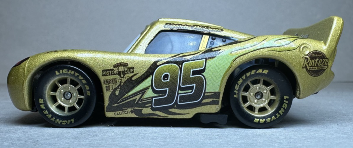Disney Pixar Cars Golden Lightning McQueen 15th Anniversary
