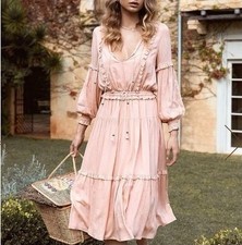 Spell & The Gypsy Dress Size S Clementine Soirée Romantic Boho Tiered Tassels