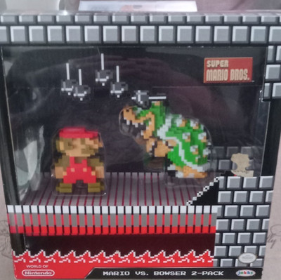 World of Nintendo Mario vs Bowser 2-Pack Boxed Figure Set 2018 JAKKS Pacific