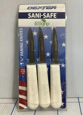 Dexter Russel Sani-Safe Ecogrip 3-Pack of 3 1/4" Smooth Paring Knives White