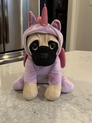 Pug Dog Unicorn Costume Plush Stuffed Animal Soft Toy 12''