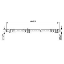 2x Bremsschlauch hinten für BMW X5 E70 F15 X6 E71 F16 | 24252883